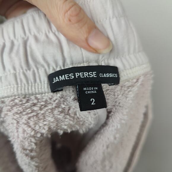 James Perse Sweat Shorts Womens Medium 2 Light Pink Cotton Drawstring Lounge - Picture 6 of 9